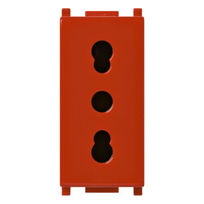 VIMAR   14203.R    SERIE PLANA PRESA BIPASSO 2P+T 10/16A ROSSO My Store
