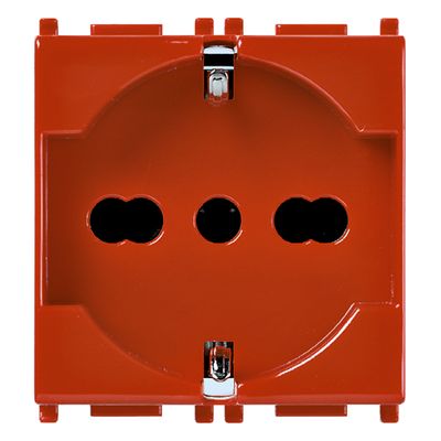 VIMAR   14210.R    SERIE PLANA PRESA BIPASSO/SCHUKO 2P+T 10/16A  ROSSO My Store