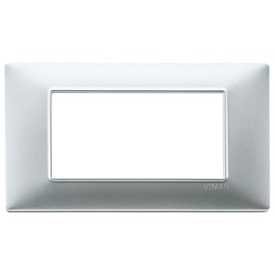 VIMAR    14654.20    SERIE PLANA PLACCA 4 MODULI ARGENTO OPACO My Store