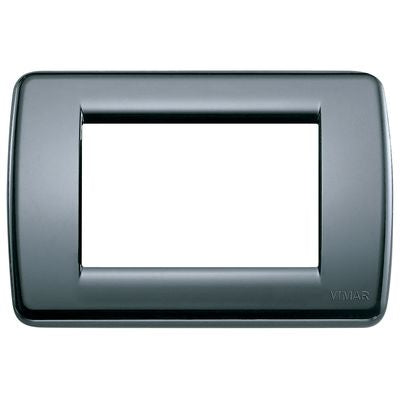 VIMAR    16763.15    SERIE IDEA PLACCA RONDO 3 MODULI COLORE GRAFITE My Store