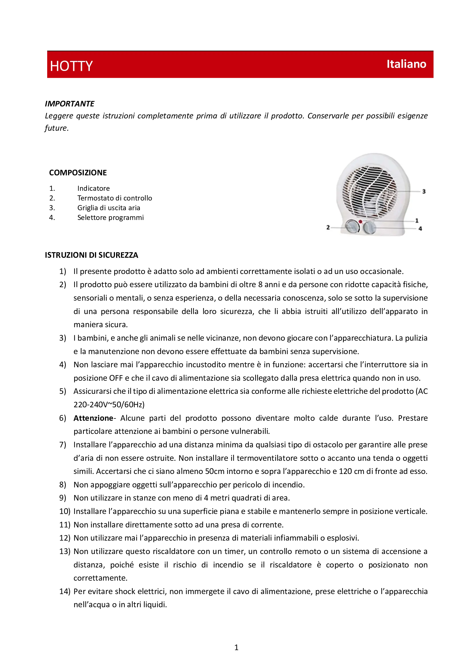 MELCHIONI     158640022    TERMOVENTILATORE FAMILY HOTTY My Store