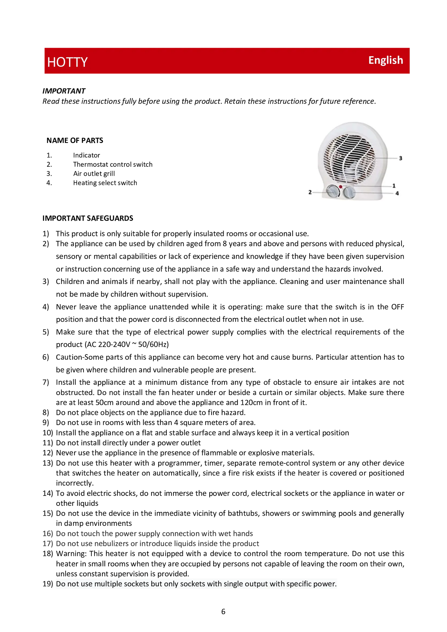 MELCHIONI     158640022    TERMOVENTILATORE FAMILY HOTTY My Store