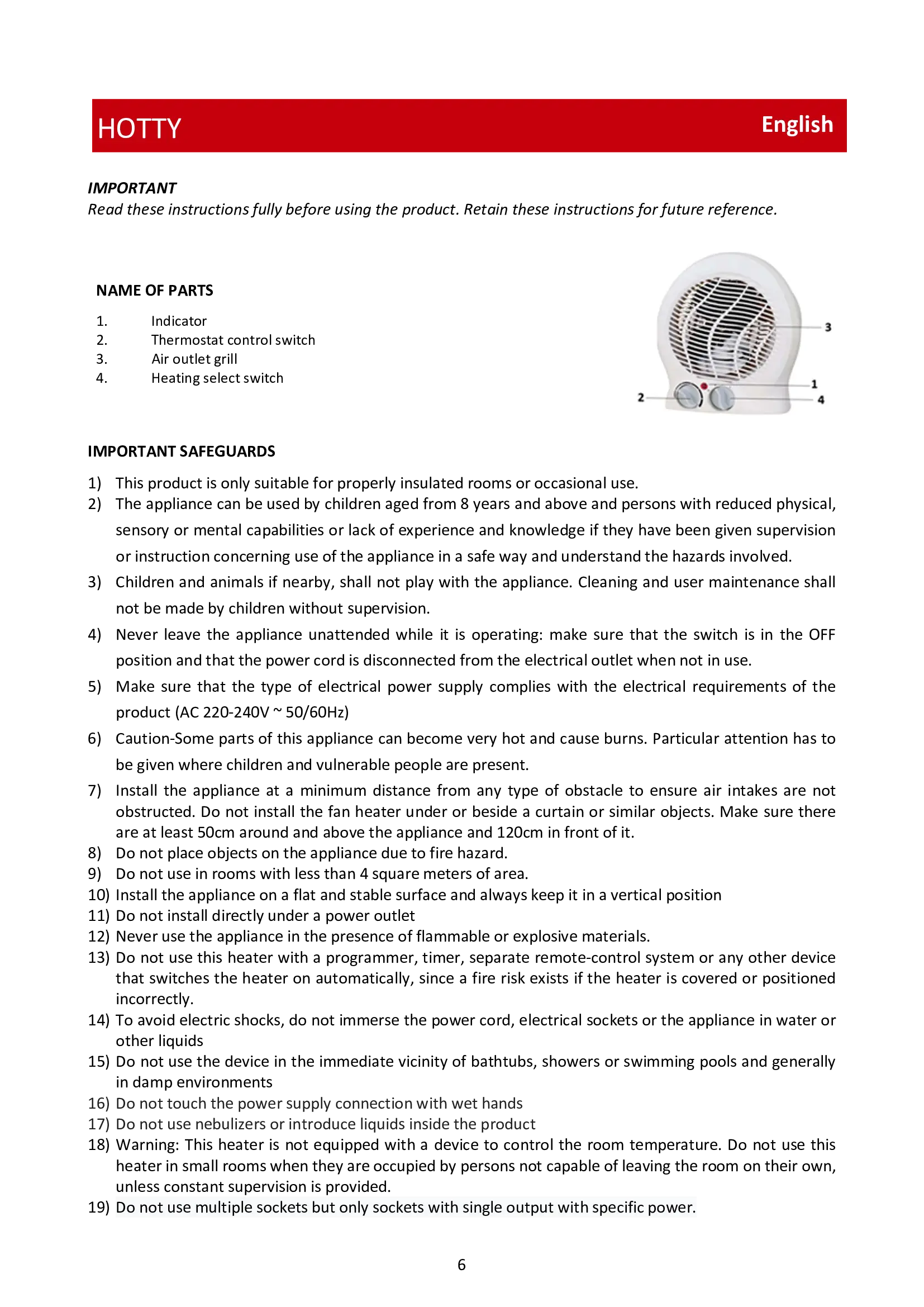 MELCHIONI     158640022    TERMOVENTILATORE FAMILY HOTTY My Store