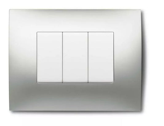 ABB   2CSK0316CH    PLACCA 3 MODULI CROMO SATINATO My Store