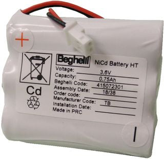 BEGHELLI    415072301    BATTERIA NICHEL CADMIO HT 0,75AH 3,6V My Store