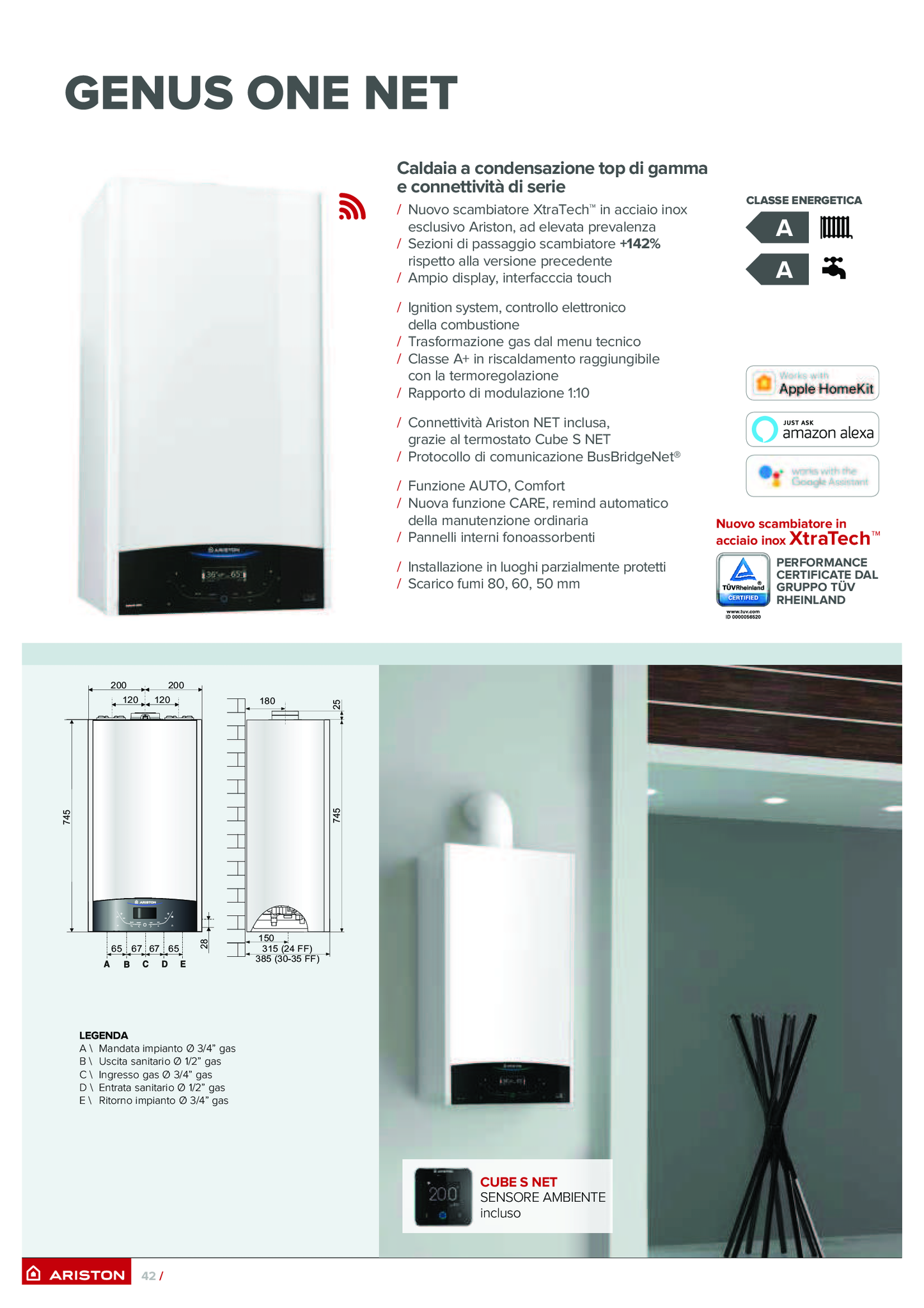 ARISTON 3301113 CALDAIA A CONDENSAZIONE 24KW