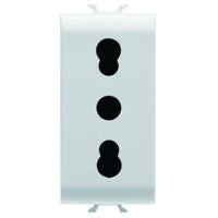 GEWISS   GW10203AB    SERIE CHORUS PRESA BIPASSO 2P+T 10/16A ANTIBATTERICA BIANCO My Store