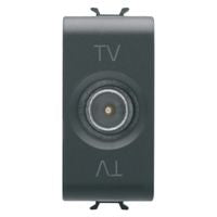 GEWISS   GW12362    SERIE CHORUS PRESA TV PASSANTE  NERO My Store