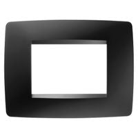 GEWISS   GW16103VN    SERIE CHORUS PLACCA ONE 3 MODULI NERO SATINATO My Store