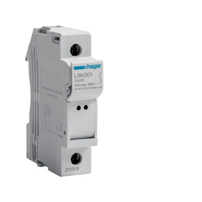 HAGER    LSN501        PORTAFUSIBILE SEZIONABILE 10,3X38MM 1P 32A My Store