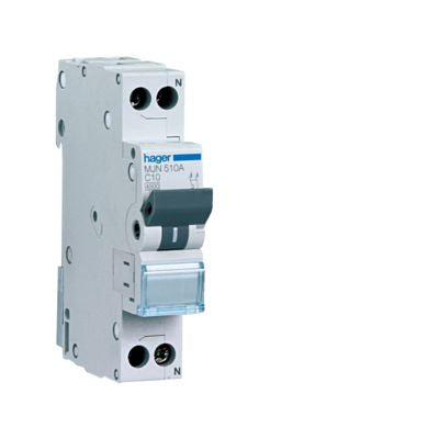HAGER     MJN510A      INTERRUT. MAGNETOT. 1P+N 10A 4,5KA CURVA C My Store