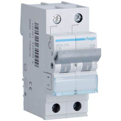 HAGER    MYN220       INTERRUT. MAGNETOT. 2P 20A 4,5KA CURVA C My Store