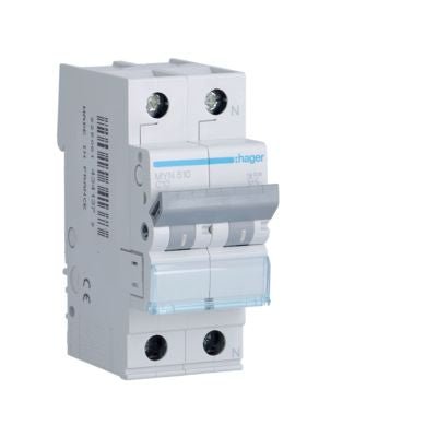 HAGER MYN510 INTERRUT. MAGNETOT. 1P+N 10A 4,5KA CURVA C - Gieffeshop INDUSTRIALE My Store
