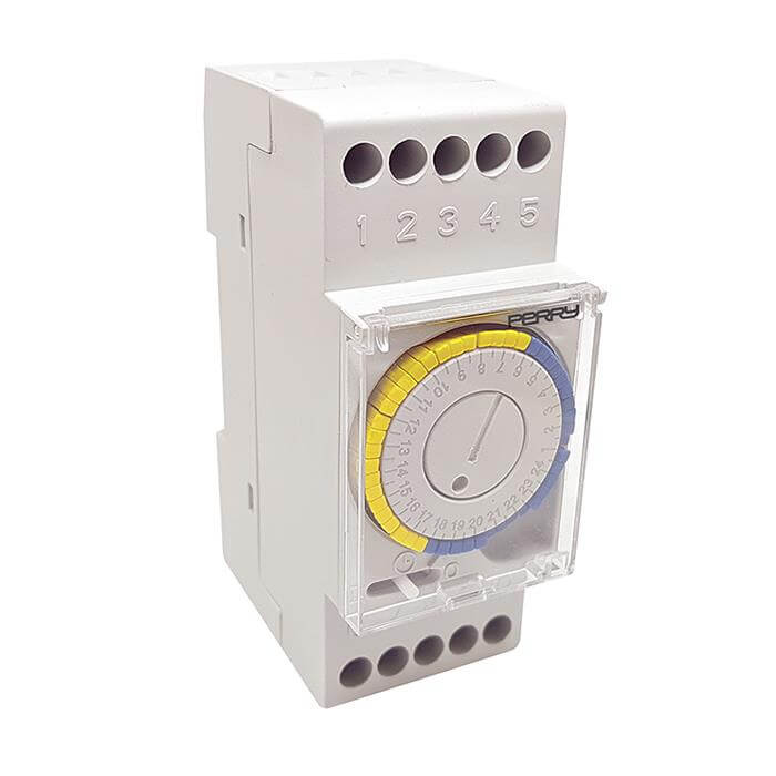 PERRY 0022 INTERRUTTORE ORARIO ANALOGICO GIORNALIERO - Gieffeshop INDUSTRIALE My Store