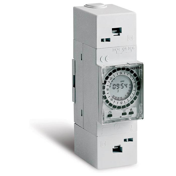 PERRY 0024/D15 INTERRUTTORE ORARIO ANALOGICO SETTIMANALE - Gieffeshop Termostato My Store
