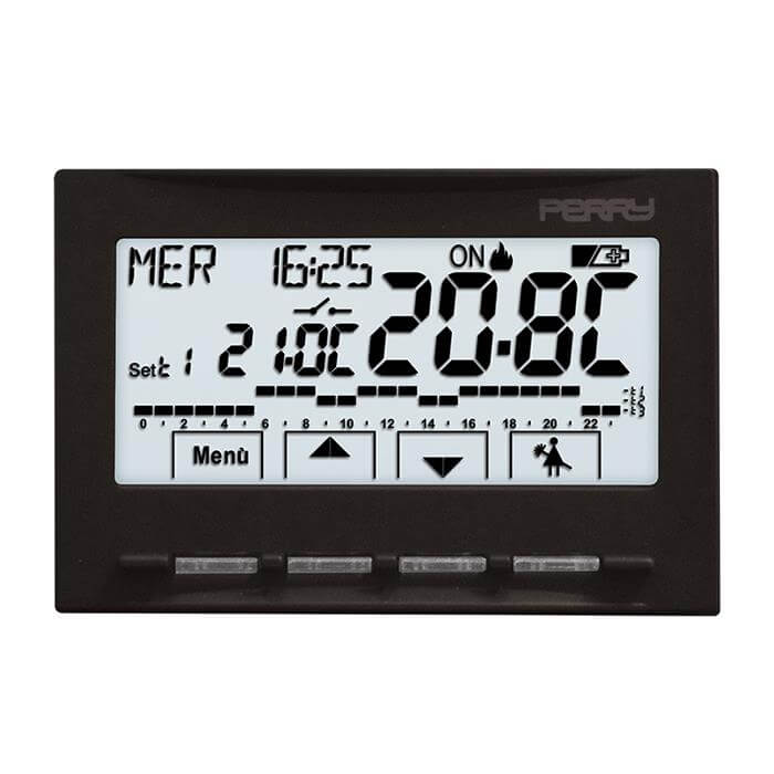 PERRY CDS28 CRONOTERMOSTATO DIGITALE SETTIMANALE - Gieffeshop Termostato My Store