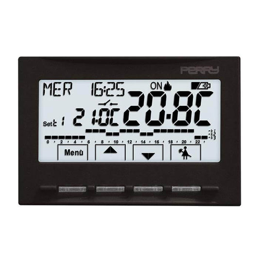 PERRY CDS28 CRONOTERMOSTATO DIGITALE SETTIMANALE - Gieffeshop Termostato My Store