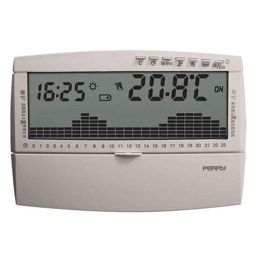 PERRY CR017BG CRONOTERMOSTATO DIGITALE GIORNALIERO LCD - Gieffeshop RISCALDAMENTO My Store