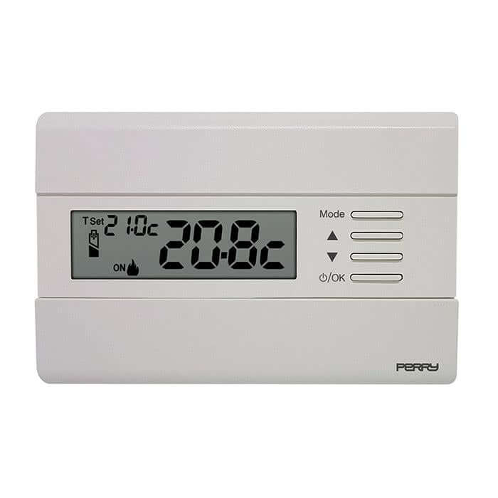 PERRY TE011B TERMOSTATO ELETTRONICO PARETE CON DISPLAY - Gieffeshop Termostato My Store