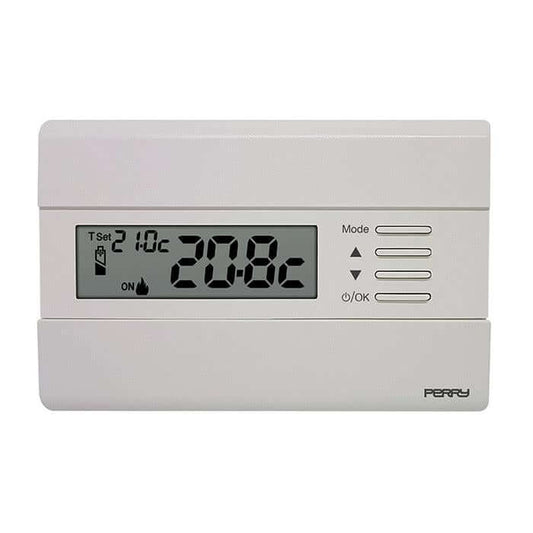 PERRY TE011B TERMOSTATO ELETTRONICO PARETE CON DISPLAY - Gieffeshop Termostato My Store