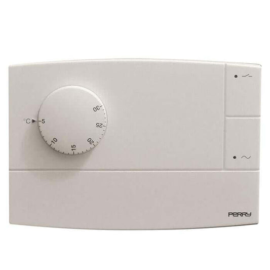 PERRY TE500B TERMOSTATO ELETTRONICO PARETE CON SPIA BIANCO - Gieffeshop Termostato My Store