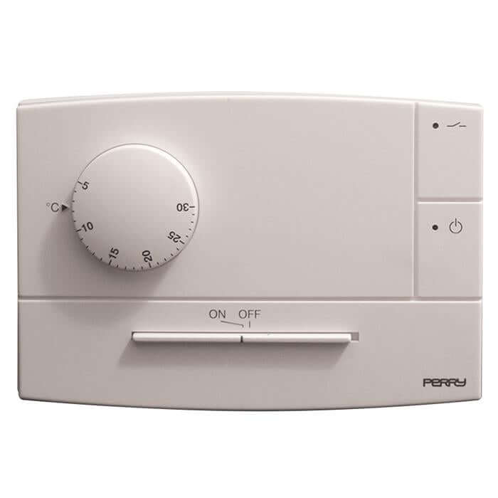 PERRY TE501B TERMOSTATO ELETTRONICO PARETE COMANDO ON/OFF BIANCO - Gieffeshop Termostato My Store