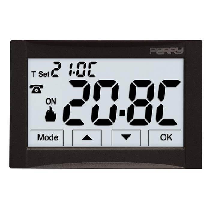 PERRY TE543 TERMOSTATO DIGITALE INCASSO TOUCH SCREEN ANTRACITE - Gieffeshop Termostato My Store