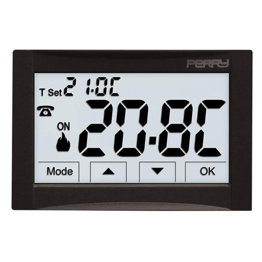 PERRY TE543 TERMOSTATO DIGITALE INCASSO TOUCH SCREEN ANTRACITE - Gieffeshop Termostato My Store