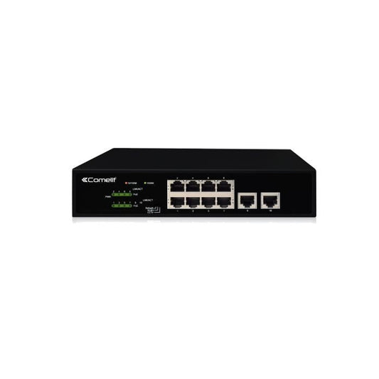Switch Ethernet Comelit IPSWP10N01A - 10 Porte Gigabit 8 PoE 120W - Gieffeshop ANTIFURTI My Store