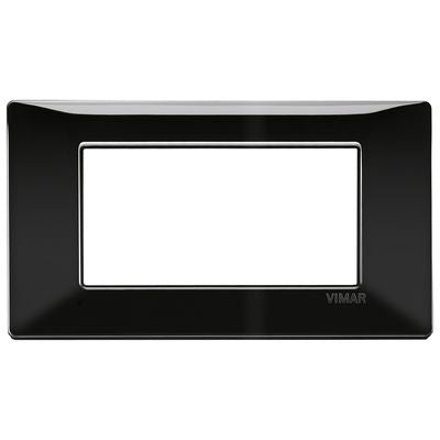 VIMAR   14654.05    SERIE PLANA PLACCA 4 MODULI COLORE NERO My Store