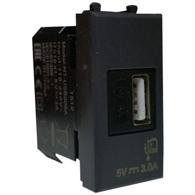 AVE 445082USB3A   PRESA USB TIPO A PER RICARICA DISPOSITIVI SMART ANTRACITE My Store