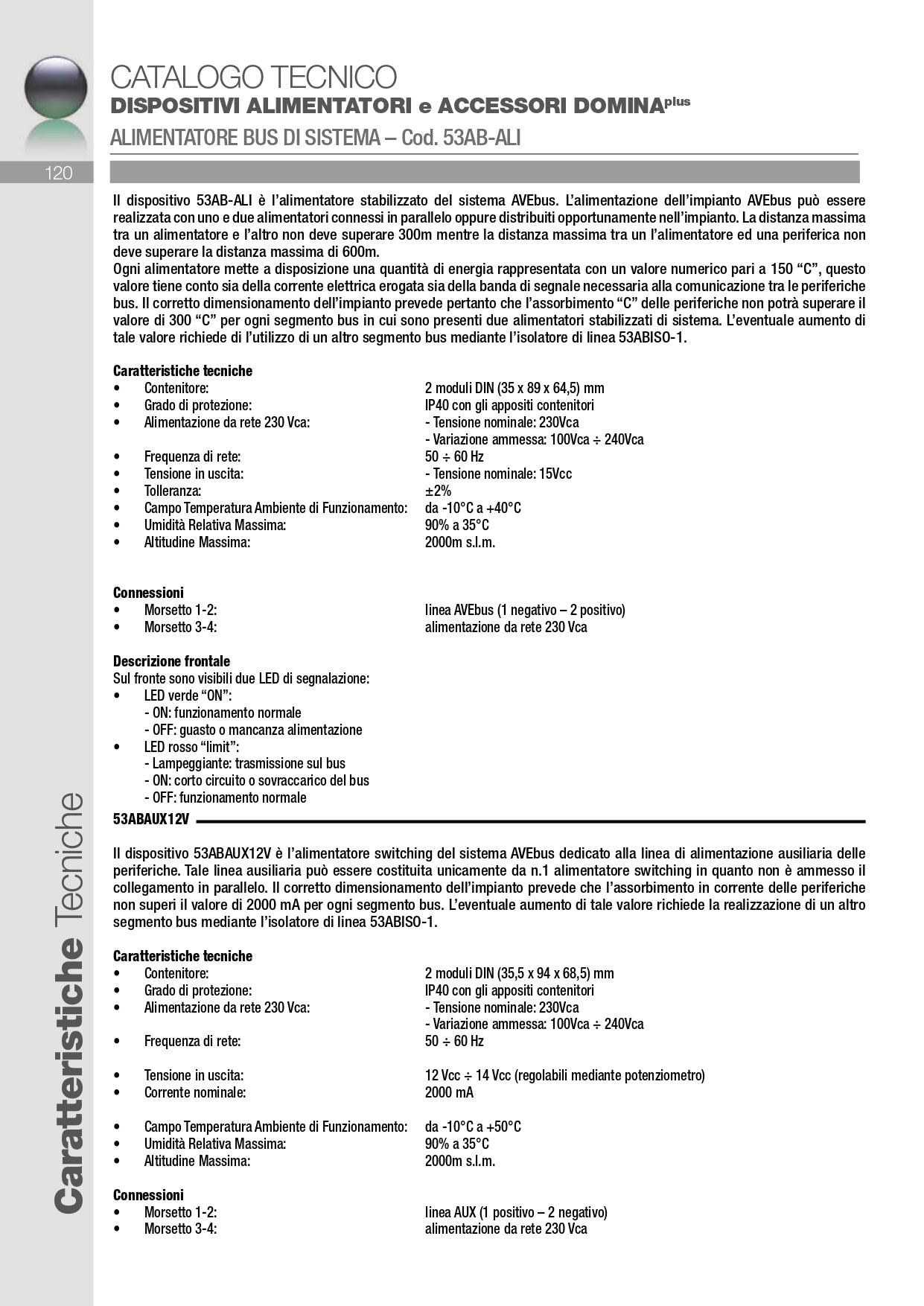 AVE   53AB-ALI    ALIMENTATORE INGRESSO 100...240VAC My Store