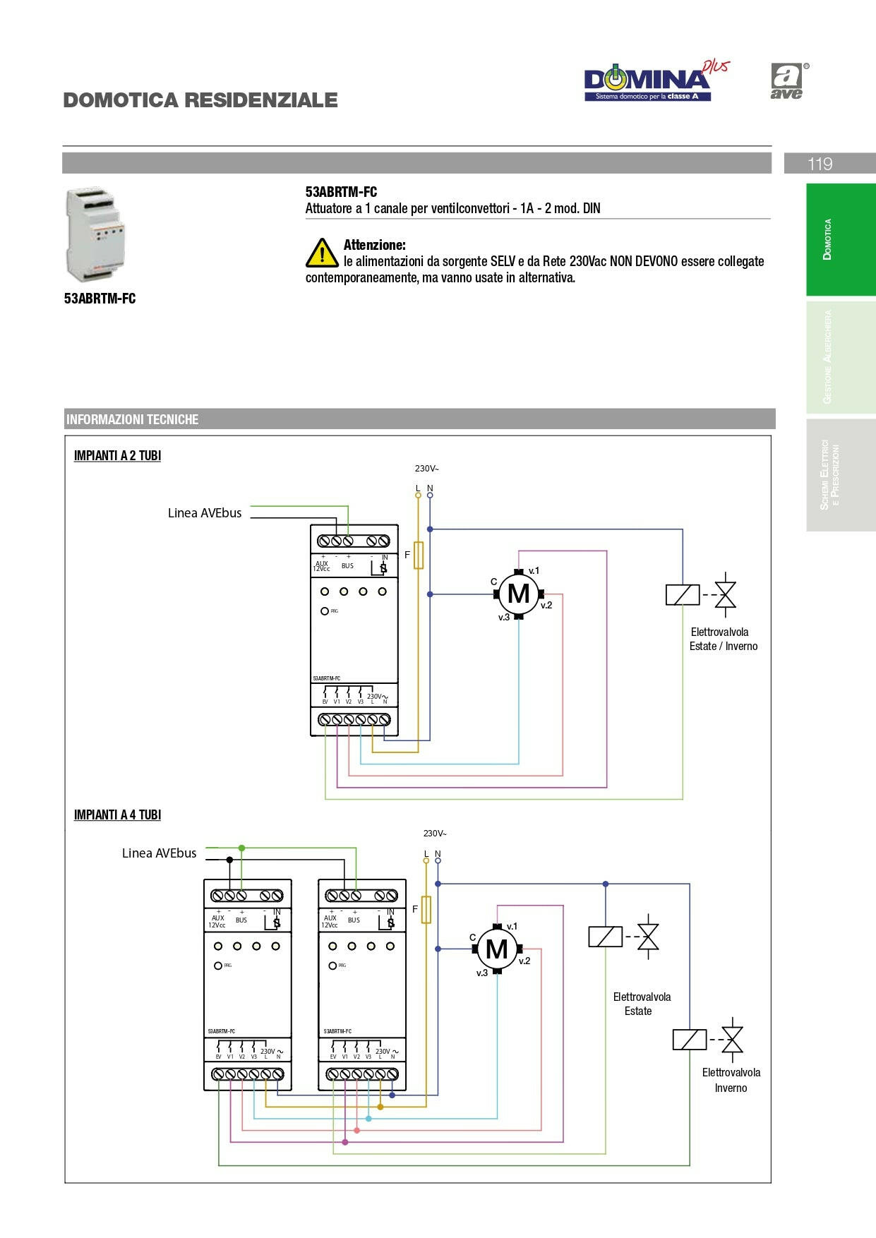 AVE   53ABRTM-FC    ATTUATORE AVEBUS PER CONTROLLO TERMOREGOLAZIONE My Store