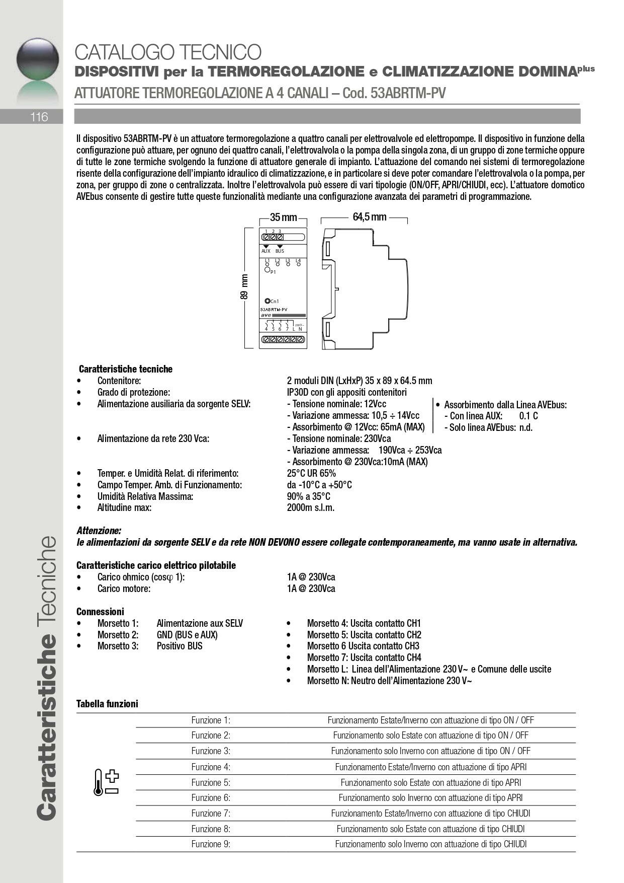 AVE   53ABRTM-PV    ATTUATORE AVEBUS PER CONTROLLO TERMOREGOLAZIONE My Store