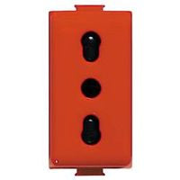 BTICINO   A5180R    PRESA BIPASSO 2P+T 10/16A ROSSO My Store