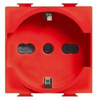 BTICINO   A5440/16R    PRESA BIPASSO/SCHUKO 2P+T 10/16A ROSSO My Store
