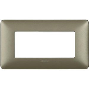 BTICINO   AM4804MTA    SERIE MATIX PLACCA 4 MODULI TITANIUM My Store
