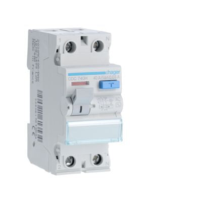 HAGER     CDC740H       INTERRUT. DIFFEREN. PURO  2P 40A 30MA My Store