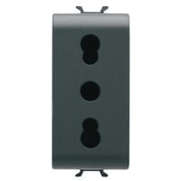 GEWISS   GW12203    SERIE CHORUS PRESA BIPASSO 2P+T 10/16A NERO My Store