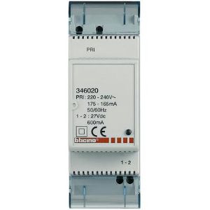 Alimentatore Supplementare BTicino Terraneo 346020 - 230VAC 2 Moduli DIN 27VDC - Gieffeshop Serie Civili My Store