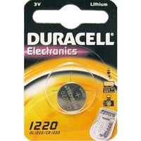 Batteria Duracell CR1220 Litio 3V - Electronics Compatta Blister Singolo - Gieffeshop BATTERIE Duracell