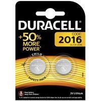 Batteria Duracell CR2016 al Litio 3V - Electronics Blister 2 Pezzi Compatta - Gieffeshop Batterie Specialistiche Duracell