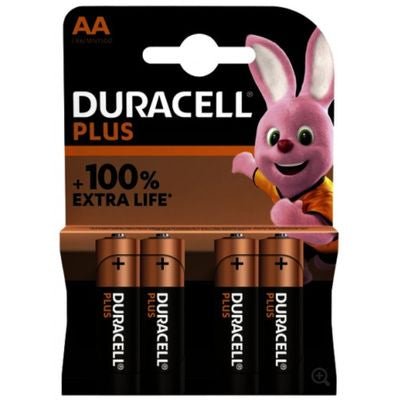 Batterie Duracell Plus AAA Stilo LR6 1,5V - Confezione 4 Pezzi Lunga Durata - Gieffeshop BATTERIE Duracell