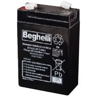 BEGHELLI 8799 BATTERIA RICARICABILE AL PIOMBO 6VDC 2.8AH - Gieffeshop BATTERIE My Store