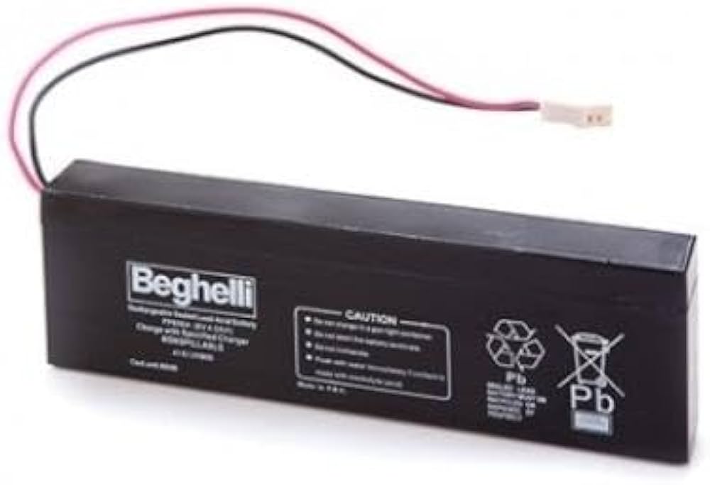 BEGHELLI 8800 BATTERIA RICARICABILE AL PIOMBO 6VDC 4AH - Gieffeshop BATTERIE My Store