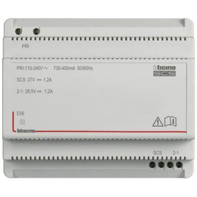 BTICINO E56 ALIMENTATORE BUS INGRESSO 110...240VAC USCITA 27VDC - Gieffeshop alimentatore My Store