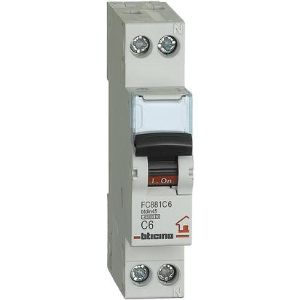 BTICINO FC881C6 INTERRUTTORE MAGNET. 1P+N 6A 4,5KA CURVA C - Gieffeshop INDUSTRIALE My Store