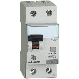 BTICINO GA8813AC10 INTERRUT. MAGNET. DIFFER. AC 1P+N 10A 4,5KA 30MA - Gieffeshop INDUSTRIALE My Store