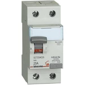 BTICINO GC723AC40 INTERRUTTORE DIFFERENZIALE PURO AC 2P 40A 30MA - Gieffeshop INDUSTRIALE My Store