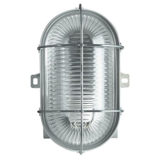 Fanale BTicino 60414 - Plafoniera Ovale 60W con Griglia Protezione E27 Serie Civile - Gieffeshop Illuminazione interni BTicino